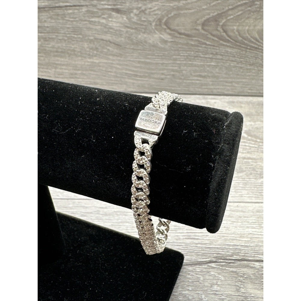 *pre Owned* 7 Inch Pandora Pavé Cuban Bracelet
